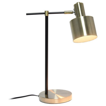 Simple Designs Metal Table Lamp Antique Brass