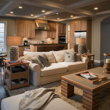 modern - smaller home warm colors