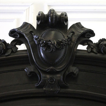 20th Century Ebonized Empire French Louis XVI Style Armoire