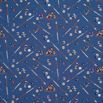 Billiards Pool Table Woven Novelty Upholstery Fabric By The Yard