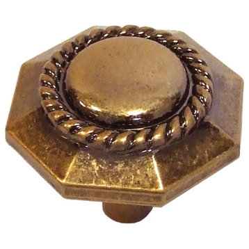 1-3/16 " Ravel Antique Rose Gold Cabinet Knob P3453-ARG Hardware