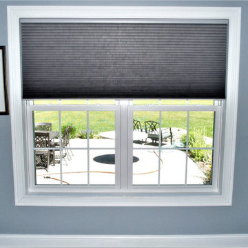 Motorized Hunter Douglas Duettes throughout a whole house