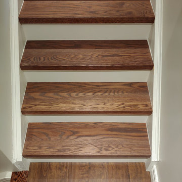 Stained Red Oak Stair Re-Capping