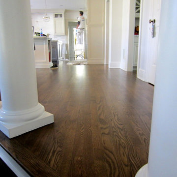 LAUREL HOLLOW RESTORATION: CUSTOM JACOBEAN/GREY BLEND AND BONA TRAFFIC HD SATIN