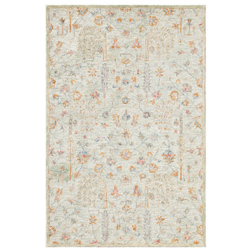 Ox Bay Vin Lex Abstract Hand-Tufted Area Rug, Orange/Ivory, 9' X 12'