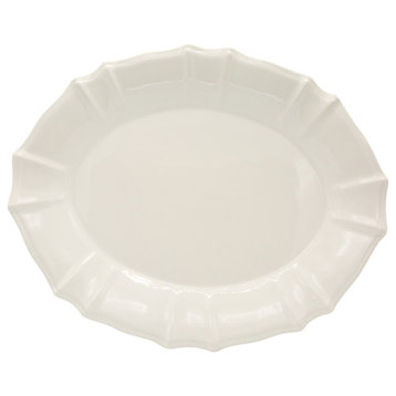Chloe Oval Platter, White
