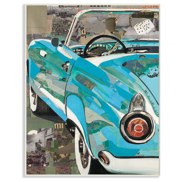Classic Car Color and Texture Wall Plaque Art, 10x15