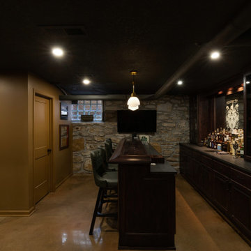 Old World Irish Pub Basement Finish Kansas City, MO