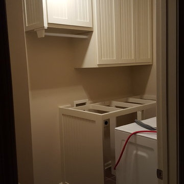 Laundry room wall cabinets counter-top base
