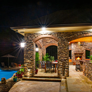 Pool House Backyard Design