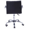 HomCom Modern Tufted PU Leather Midback Home Office Chair with Mid Back  - Black