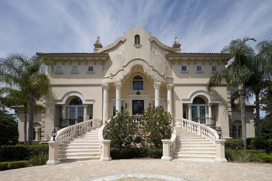 Example of a tuscan exterior home design in Orlando