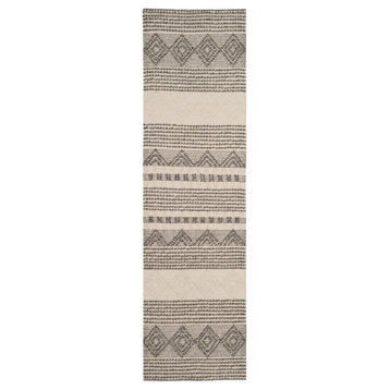 Safavieh Couture Natura Collection NAT102 Rug, Gray/Ivory, 2'3"x8'