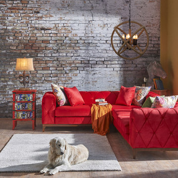 Rustic Living Room by White Teak