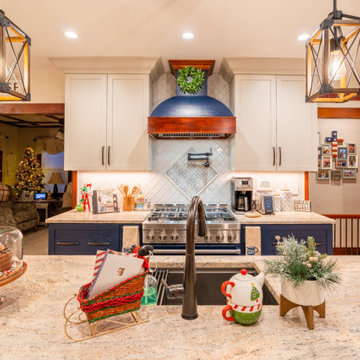 Agreeable Gray and Brizio Blue Kitchen