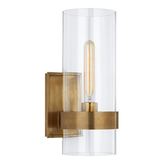 Presidio Small Sconce in Bronze with Clear Glass - Transitional
