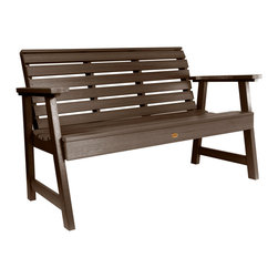 Highwood USA - Weatherly Garden Bench, Acorn, 4' - Outdoor Benches