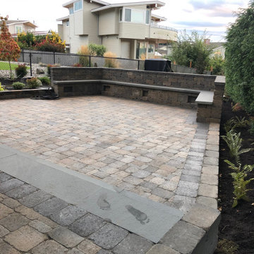 Built in Seating, Rockery and Fire Pit