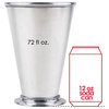 Kentucky Derby Mint Julep Cup Aluminum Silver Cup with Bead Details, H-8.75" Open-6", Pack of 6 Pcs