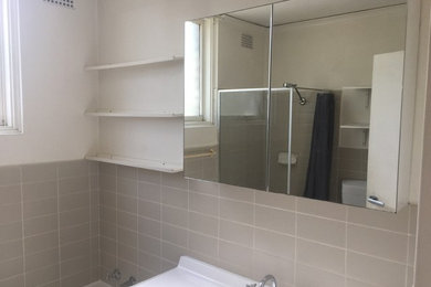 Before shot of Vanity in Lane Cove unit Bathroom Renovation