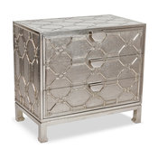 Jodie Hollywood Regency German Silver 3 Drawer Dresser