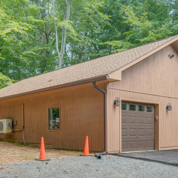 Detached Garage Roof, Siding and Gutter Installation in Clifton VA