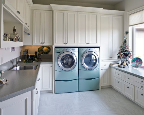 Blue Washer And Dryer Design Ideas & Remodel Pictures | Houzz - Blue Washer And Dryer Photos