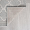 Shaila Transitional Geometric Gray/Cream Indoor/Outdoor Area Rug, 4'x5'