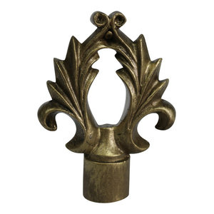 2 5//8-inch Tall Antique Gold Urbanest Seashell Finial