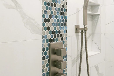 Inspiration for a transitional bathroom remodel in Other