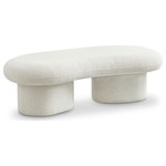 Meridian Furniture - Luka Boucle Fabric Upholstered Bench, Cream - Elevate the aesthetic appeal of your living space with the stunning Luka Bench. Its rich cream boucle fabric adds a touch of sophistication, while its striking design is sure to catch the eye. The bench seamlessly combines style and comfort, making it a perfect addition to your home decor.