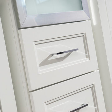 Classy Chrome and White Washroom