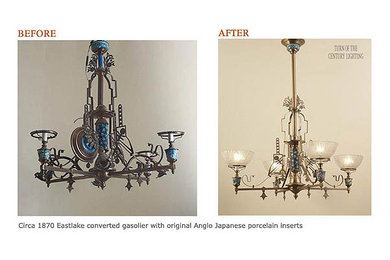 Lighting Restoration: 1870 Eastlake chandelier