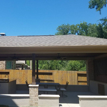 Stylish Stucco Entertaining Pavilion