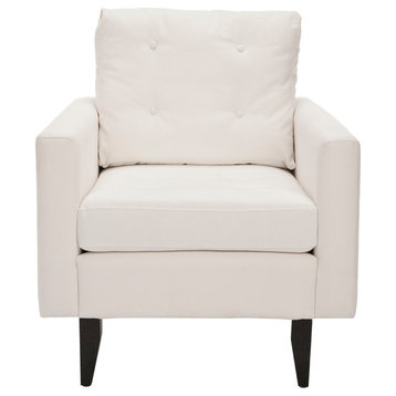Safavieh Mid-Century Modern Caleb Club Chair, White, Java, Fabric