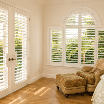 Plantation Shutters Florida | Living Room & Master Bedroom | Luxury Florida Home