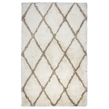 Rizzy Home Commons CO200A Ivory Solid Area Rug, Rectangular 3'6"x5'6"
