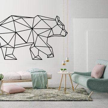 Geometric Bear Wall Decal