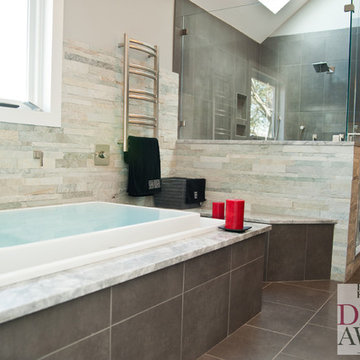 A Spa-styled, contemporary master bathroom