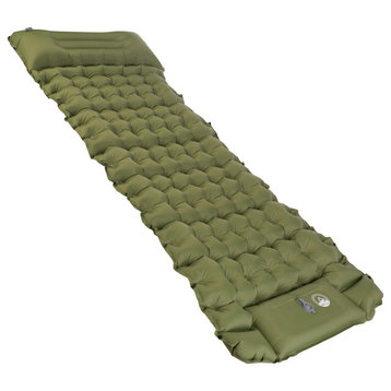 Sleeping Camp Mattress Inflatable Mat With Built-in Foot Pump Waterproof