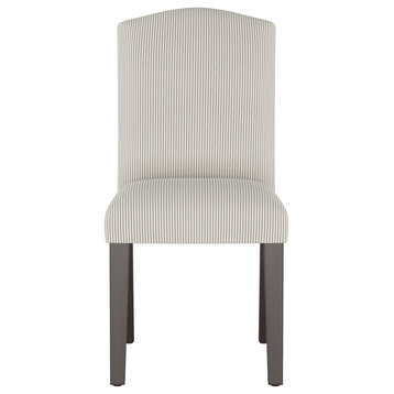 Janet Camel Back Dining Chair, Oxford Stripe Taupe