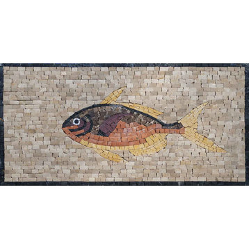 Orange Fish - Mosaic Backsplash