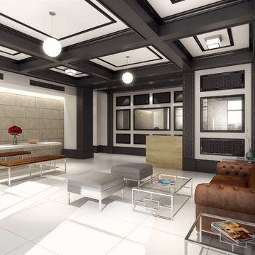 Traditional Style Lobby in Luxury Brooklyn Apartment Building