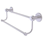 Allied Brass - Mercury 24" Double Towel Bar, Satin Chrome - Add a stylish touch to your bathroom decor with this finely crafted double towel bar.  This elegant bathroom accessory is created from the finest solid brass materials.  High quality lifetime designer finishes are hand polished to perfection.