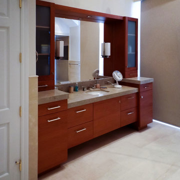Contemporary veneer bathroom