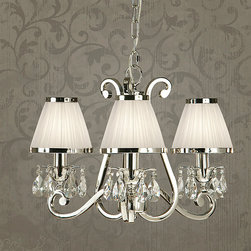 Luxuria 3 Light Chandelier in White - Chandeliers