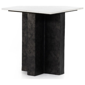 Terrell End Table-Raw Black