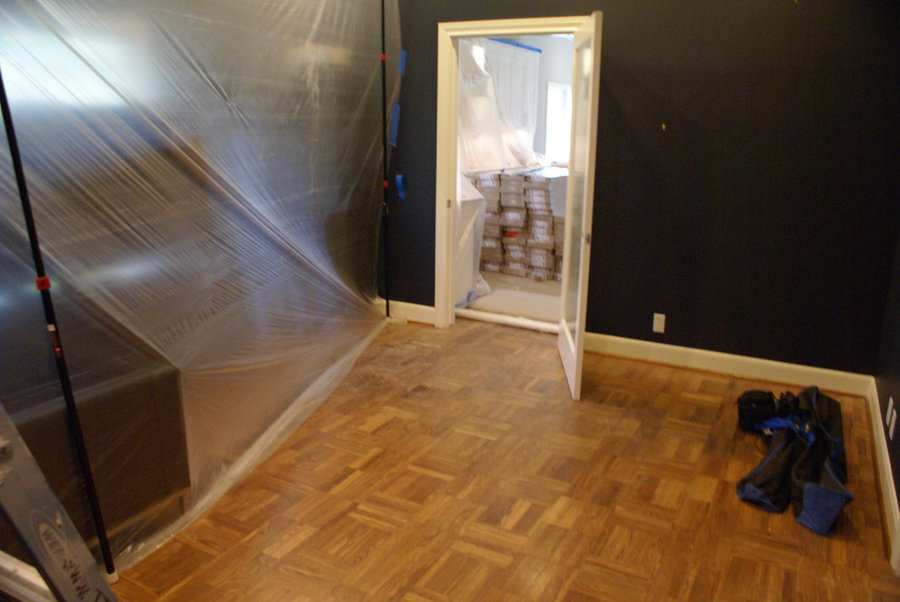 Westlake dark wood floors