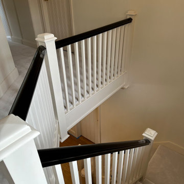 French Polishing existing handrail.