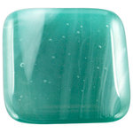 Glass Storm Studios - Jade Cloud Handmade Knob - Knobs measure approximately 1.25" square and pulls measure approximately .75" x 4.25" with a 3" center to center. Hardware has a brushed nickel finish and uses a standard 8-32 screw.
